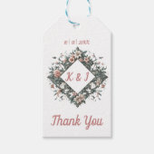 aardse bloemenwijnstok cadeaulabel (Voorkant)