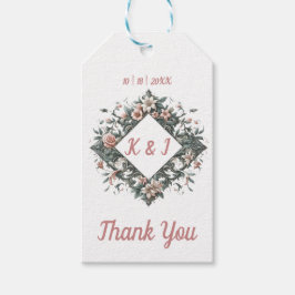 aardse bloemenwijnstok cadeaulabel