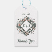 aardse bloemenwijnstok cadeaulabel (Achterkant)