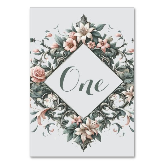 aardse bloemenwijnstok kaart (Voorkant)