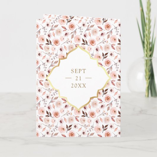 Aardse Bloemige Alles-in-één Gouden Indiase Bruilo (Achterkant)