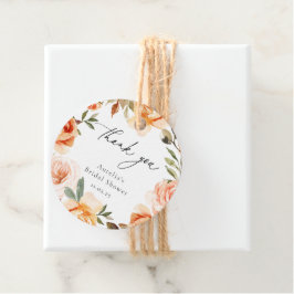 Aardse Bloemige Herfst Dankjewel Bedankjes Labels