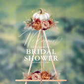 Aardse bloemige pompoen Vrijgezellenfeest welkom Acryl Bord (Neutraal)