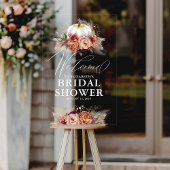 Aardse bloemige pompoen Vrijgezellenfeest welkom Acryl Bord