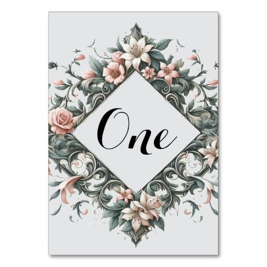 Aardse Bloemige Wijnstok Kaart (Voorkant)