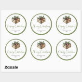 Aardse Boheemse Aquarel Kerst Favor Sticker (Vel)