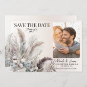 Aardse Boheemse bloemveren redden de datum Kaart (Voorkant / Achterkant)