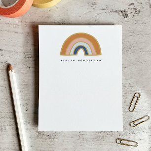 Aardse Boheemse Regenboog Aangepaste Naam Notitieblok