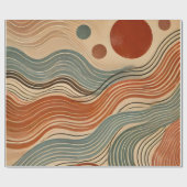 Aardse Boho Abstract in Terracotta Tones Cadeaupapier (Vlak)