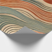 Aardse Boho Abstract in Terracotta Tones Cadeaupapier (Hoek)