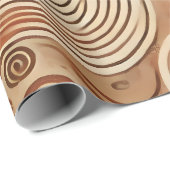 Aardse Boho Abstract in Terracotta Tones Cadeaupapier (Rol Hoek)