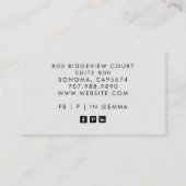 Aardse Boho Abstracte bloemblaadjes Visitekaartje (Achterkant)