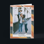 Aardse Boho Abstracte Golvende Lijnen Terracotta F Feestdagen Kaart<br><div class="desc">Aangepaste Aardse Boho Abstracte Wervelende Lijnen Foto Vakantiewenskaart</div>