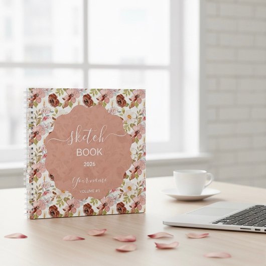 Aardse Boho Bloemen Notitieboek