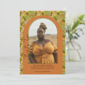 Aardse Boho Botanische Bladeren Foto 32e Verjaarda Kaart (Staand voorkant)