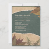 aardse  boho chic groen bruiloft (Voorkant)