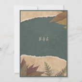 aardse  boho chic groen bruiloft (Achterkant)