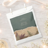 aardse  boho chic groen bruiloft bedankzakje (Geknipt)