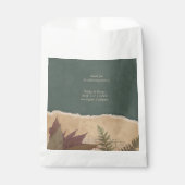 aardse boho chic groen bruiloft bedankzakje (Voorkant)