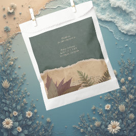 aardse  boho chic groen bruiloft bedankzakje