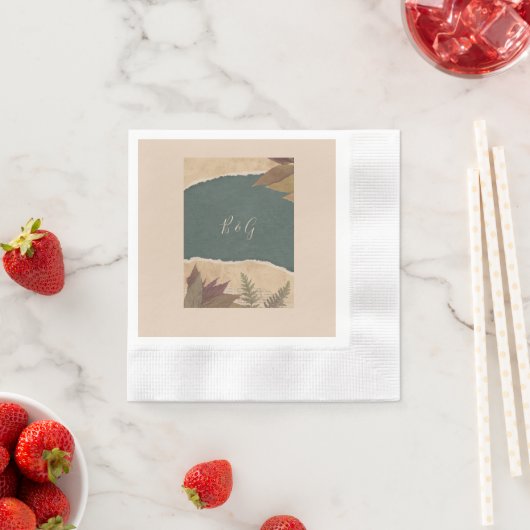 aardse  boho chic groen bruiloft servet (Insitu)