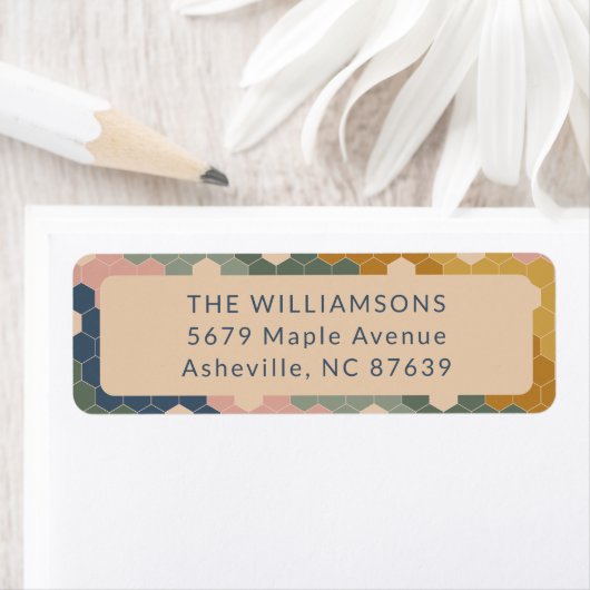 Aardse Boho Chic  Modern Retouradres Etiket (Insitu)