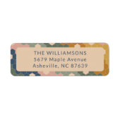 Aardse Boho Chic  Modern Retouradres Etiket (Voorkant)