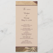 Aardse  Boho chique groen bruiloft menu (Voorkant)