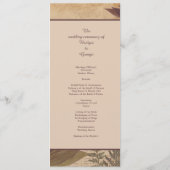 Aardse  Boho chique groen bruiloft menu (Achterkant)