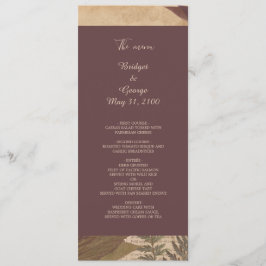 Aardse  Boho chique groen bruiloft menu