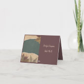 Aardse Boho chique groene enkele zitkaart Bedankkaart (Achterkant)