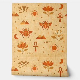 Aardse Boho Egyptisch Patroon-Minimalistische Fara Behang