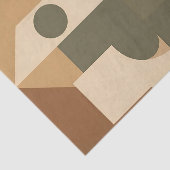Aardse Boho Geometrische Abstract Tissuepapier (Detail)