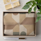 Aardse Boho Geometrische Abstract Tissuepapier (Geschenk)