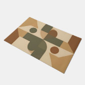 Aardse Boho Geometrische Abstracte Deurmat (Schuin)
