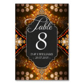 Aardse Boho Gold Trouwtafel Aantal Kaarten (Voorkant)