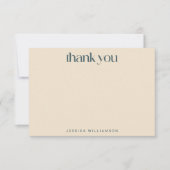 Aardse Boho Golvende Lijnen Teal Huwelijksfeest Bedankkaart (Voorkant)