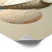 Aardse Boho Keramische schalen Minimalistisch Abst Poster (Hoek)