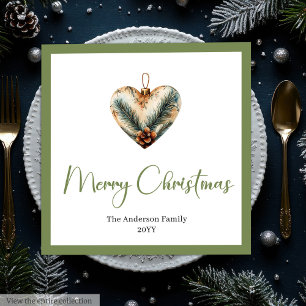 Aardse Boho Kerstboom met Neutrale Kleuren Servet