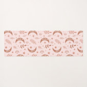 Aardse boho-maanpatroon monogram yogamat (Achterkant (horizontaal))