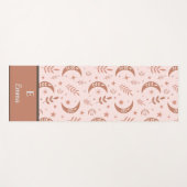 Aardse boho-maanpatroon monogram yogamat (Voorkant (horizontaal))