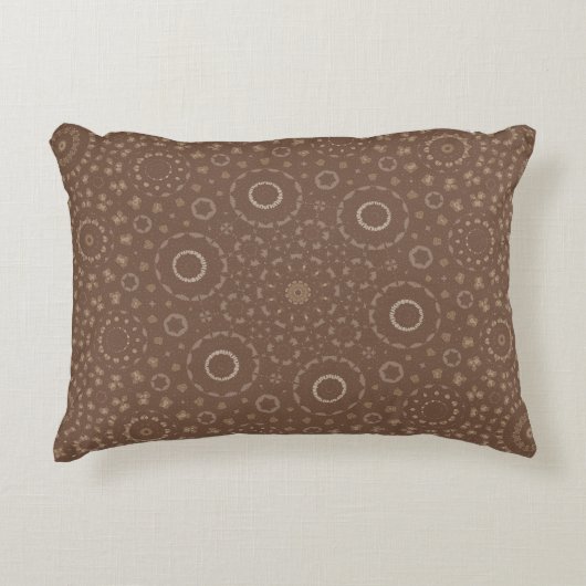 Aardse Boho Mandala geometrisch patroon | bruinroe Accent Kussen (Voorkant)