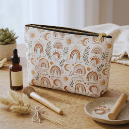Aardse Boho Regenboog en Botanische Make-uptas Etui