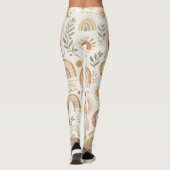 Aardse Boho Regenboog en Botanische Yoga Legging (Achterkant)