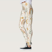 Aardse Boho Regenboog en Botanische Yoga Legging (Links)