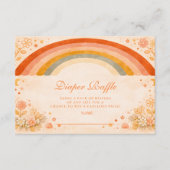 Aardse Boho Regenboog Luierraffle Informatiekaartje (Voorkant)