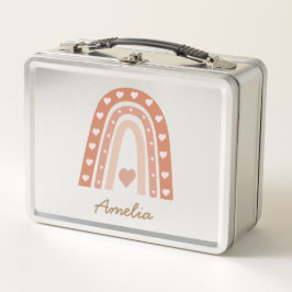 Aardse Boho Regenboog met harten Gepersonaliseerd