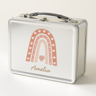 Aardse Boho Regenboog met harten Gepersonaliseerd