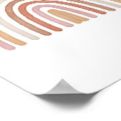 Aardse Boho Regenboog Slaapkamer Poster voor Meisj (Hoek)