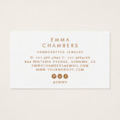 Aardse Boho Rustica Oorbel Sieraden display Kaart (Achterkant)